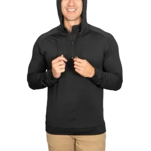 NEW Swannies Golf Men's M Vandykes Black Hoodie Sweatshirt G1548 - Picture 2 of 13